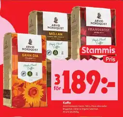 ICA Kvantum ARVID NORDQUIST Kaffe erbjuda