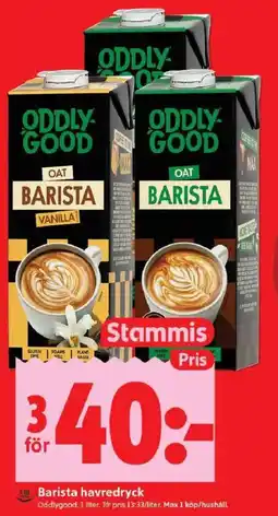 ICA Kvantum ODDLYGOOD Barista havredryck erbjuda