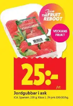 ICA Kvantum ICA Jordgubbar i ask erbjuda