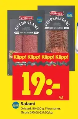 ICA Kvantum GRILSTAD Salami erbjuda