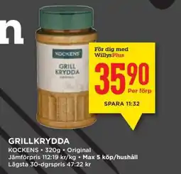 Willys GRILLKRYDDA erbjuda