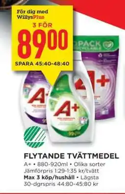 Willys FLYTANDE TVÄTTMEDEL erbjuda