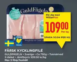 Willys Färsk Kycklingfilé erbjuda
