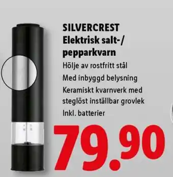 SILVERCREST Elektrisk salt-/pepparkvarn