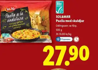 Lidl Sol&Mar Paella med skaldjur erbjuda