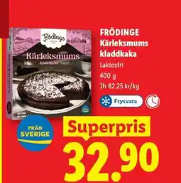 Lidl Frödinge Kärleksmums kladdkaka erbjuda