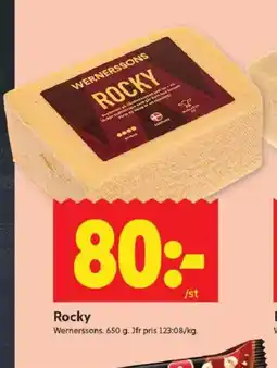 ICA Kvantum WERNERSSONS Rocky erbjuda