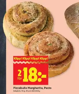 ICA Kvantum Pizzabulle margherita, pesto erbjuda