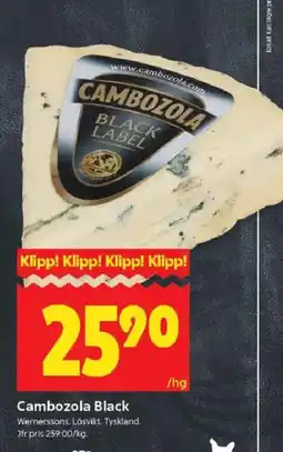 ICA Kvantum WERNERSSONS Cambozola black erbjuda