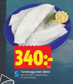 ICA Kvantum Torskrygg utan skinn erbjuda