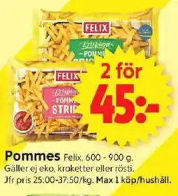 ICA Supermarket FELIX Pommes erbjuda