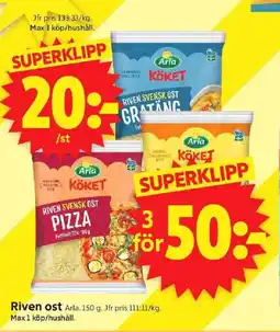 ICA Supermarket ARLA Riven ost erbjuda