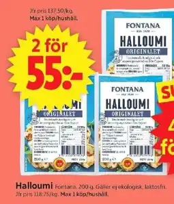 ICA Supermarket FONTANA Halloumi erbjuda