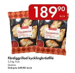 Snabbgross GASTRINO Färdiggrillad kycklingbröstfilé erbjuda