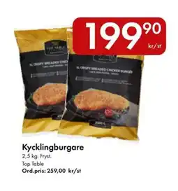 Snabbgross TOP TABLE Kycklingburgare erbjuda