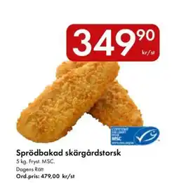 Snabbgross Sprödbakad skärgårdstorsk erbjuda