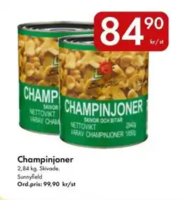 Snabbgross SUNNYFIELD Champinjoner erbjuda