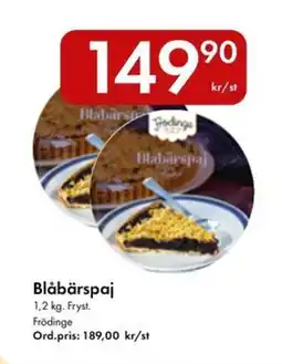 Snabbgross FRÖDINGE Blåbärspaj erbjuda