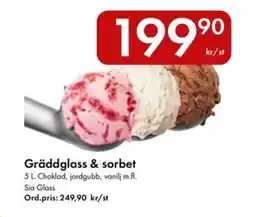 Snabbgross Gräddglass & sorbet erbjuda