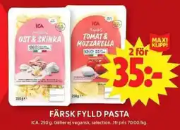 ICA Maxi ICA Färsk fylld pasta erbjuda