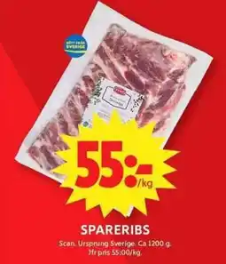 ICA Maxi SCAN Spareribs erbjuda