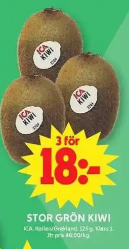 ICA Maxi ICA Stor grön kiwi erbjuda
