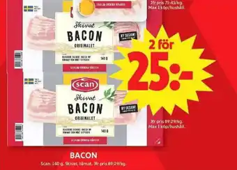 ICA Maxi SCAN Bacon erbjuda