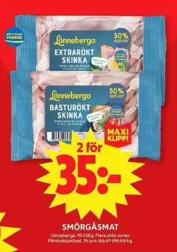 ICA Maxi LÖNNEBERGA Smörgåsmat erbjuda