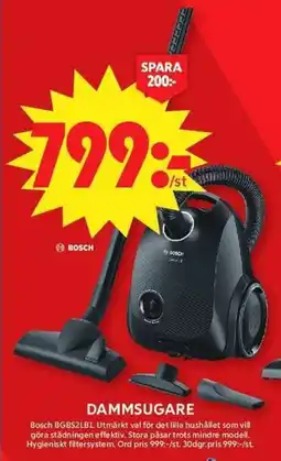 ICA Maxi BOSCH Dammsugare erbjuda