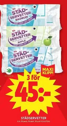 ICA Maxi ICA Städservetter erbjuda