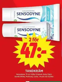 ICA Maxi SENSODYNE Tandkräm erbjuda