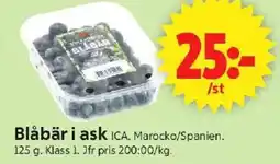 ICA Supermarket ICA Blåbär i ask erbjuda