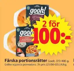 ICA Supermarket GOOH Färska portionsrätter erbjuda