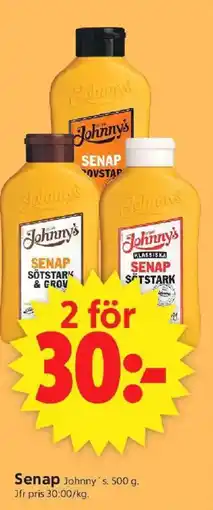 ICA Supermarket JOHNNY'S Senap erbjuda