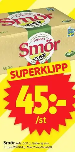 ICA Supermarket ARLA Smör erbjuda