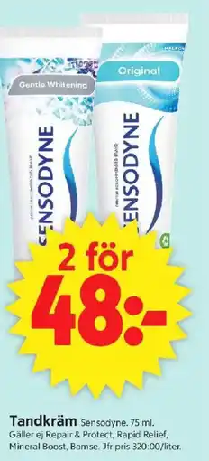 ICA Supermarket SENSODYNE Tandkräm erbjuda