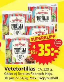 ICA Supermarket ICA Vetetortillas erbjuda