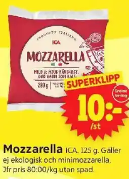 ICA Supermarket ICA Mozzarella erbjuda