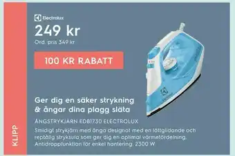 Electrolux Home Ångstrykjärn edb1730 Electrolux erbjuda