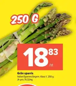 Coop Extra Grön sparris erbjuda