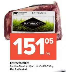 Coop Extra Entrecôte/Biff erbjuda