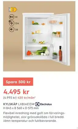 Electrolux Home KYLSKÅP erbjuda
