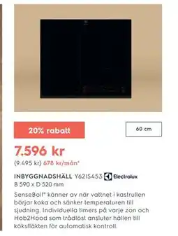 Electrolux Home INBYGGNADSHÄLL Y621S453 erbjuda