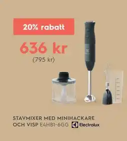 Electrolux Home STAVMIXER MED MINIHACKARE OCH VISP erbjuda