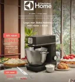 Electrolux Home KÖKSMASKIN MED 2 SKÅLAR 4-6 LITER erbjuda