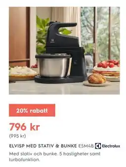 Electrolux Home ELVISP MED STATIV & BUNKE erbjuda