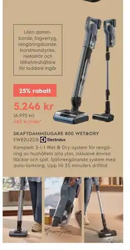 Electrolux Home SKAFTDAMMSUGARE 800 WET&DRY erbjuda