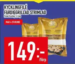 Matdax Kycklingfilé färdiggrillad strimlad erbjuda