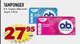 Matdax O.B Tamponger erbjuda