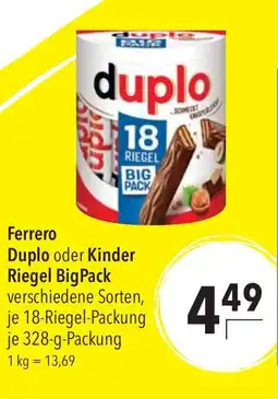 Citti Ferrero Duplo oder Kinder Riegel BigPack erbjuda